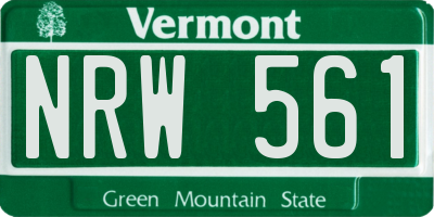 VT license plate NRW561