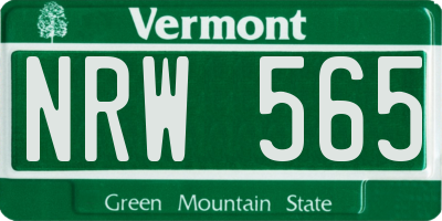 VT license plate NRW565