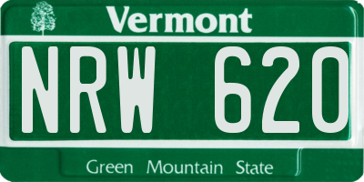 VT license plate NRW620
