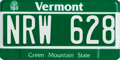 VT license plate NRW628