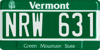 VT license plate NRW631