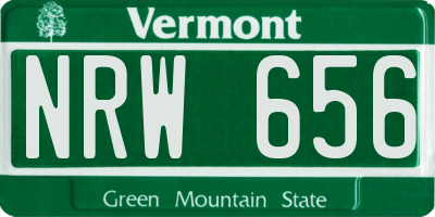 VT license plate NRW656