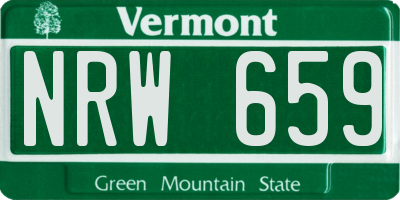VT license plate NRW659