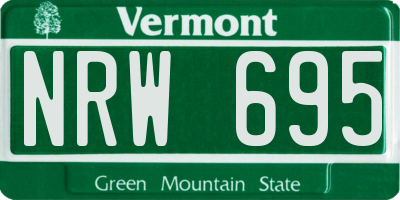 VT license plate NRW695