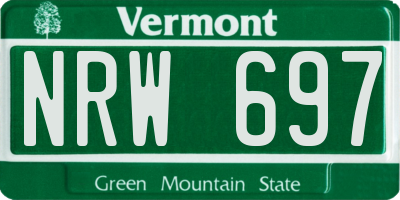 VT license plate NRW697