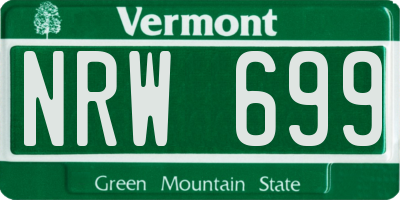 VT license plate NRW699
