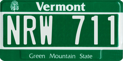 VT license plate NRW711