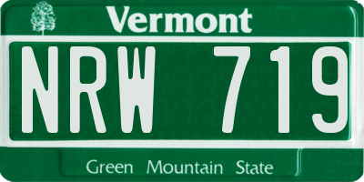 VT license plate NRW719
