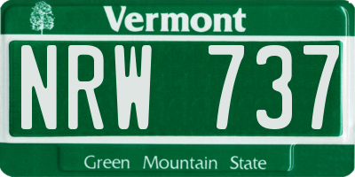 VT license plate NRW737
