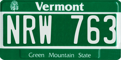 VT license plate NRW763