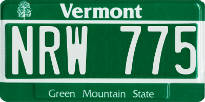 VT license plate NRW775