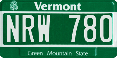VT license plate NRW780
