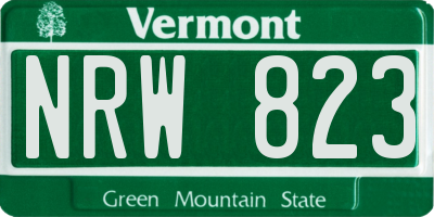 VT license plate NRW823