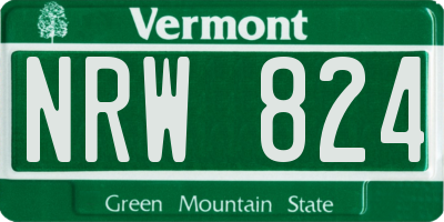 VT license plate NRW824