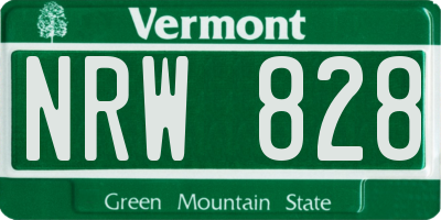 VT license plate NRW828