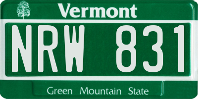 VT license plate NRW831