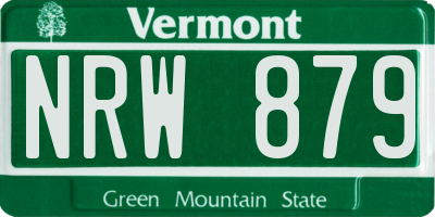 VT license plate NRW879