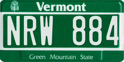 VT license plate NRW884