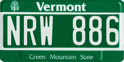 VT license plate NRW886