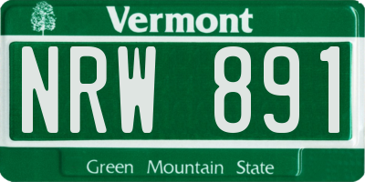 VT license plate NRW891