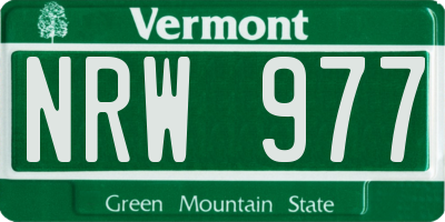 VT license plate NRW977