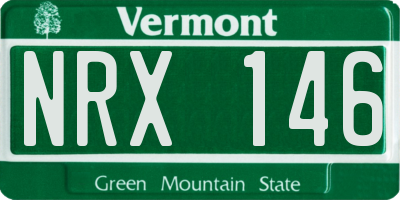 VT license plate NRX146