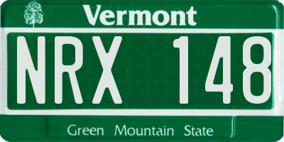 VT license plate NRX148