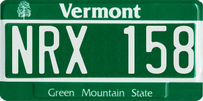 VT license plate NRX158