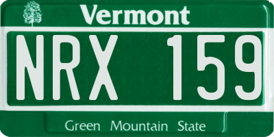 VT license plate NRX159