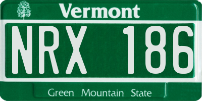 VT license plate NRX186