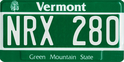 VT license plate NRX280