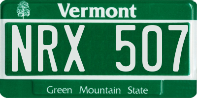 VT license plate NRX507