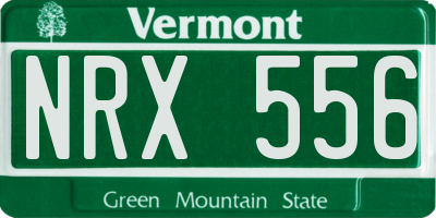 VT license plate NRX556