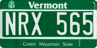 VT license plate NRX565