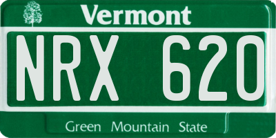 VT license plate NRX620