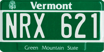 VT license plate NRX621
