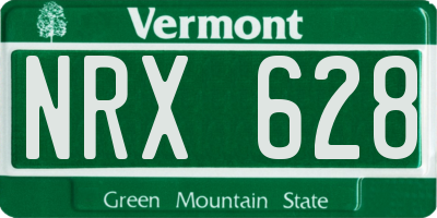 VT license plate NRX628