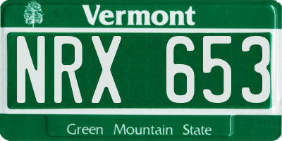 VT license plate NRX653