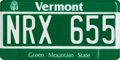 VT license plate NRX655