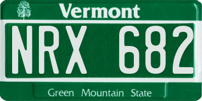 VT license plate NRX682