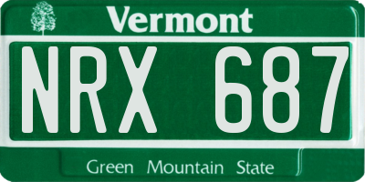VT license plate NRX687