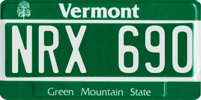 VT license plate NRX690