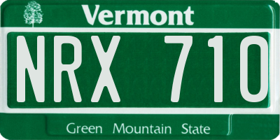 VT license plate NRX710