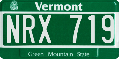 VT license plate NRX719