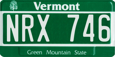 VT license plate NRX746