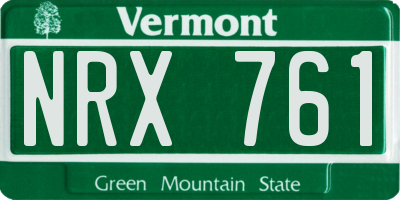 VT license plate NRX761