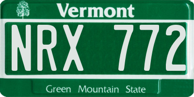 VT license plate NRX772