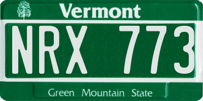 VT license plate NRX773