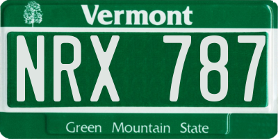 VT license plate NRX787