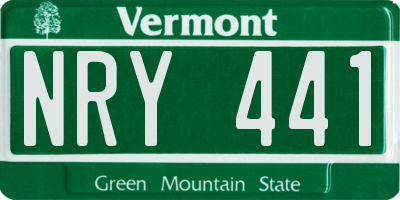 VT license plate NRY441